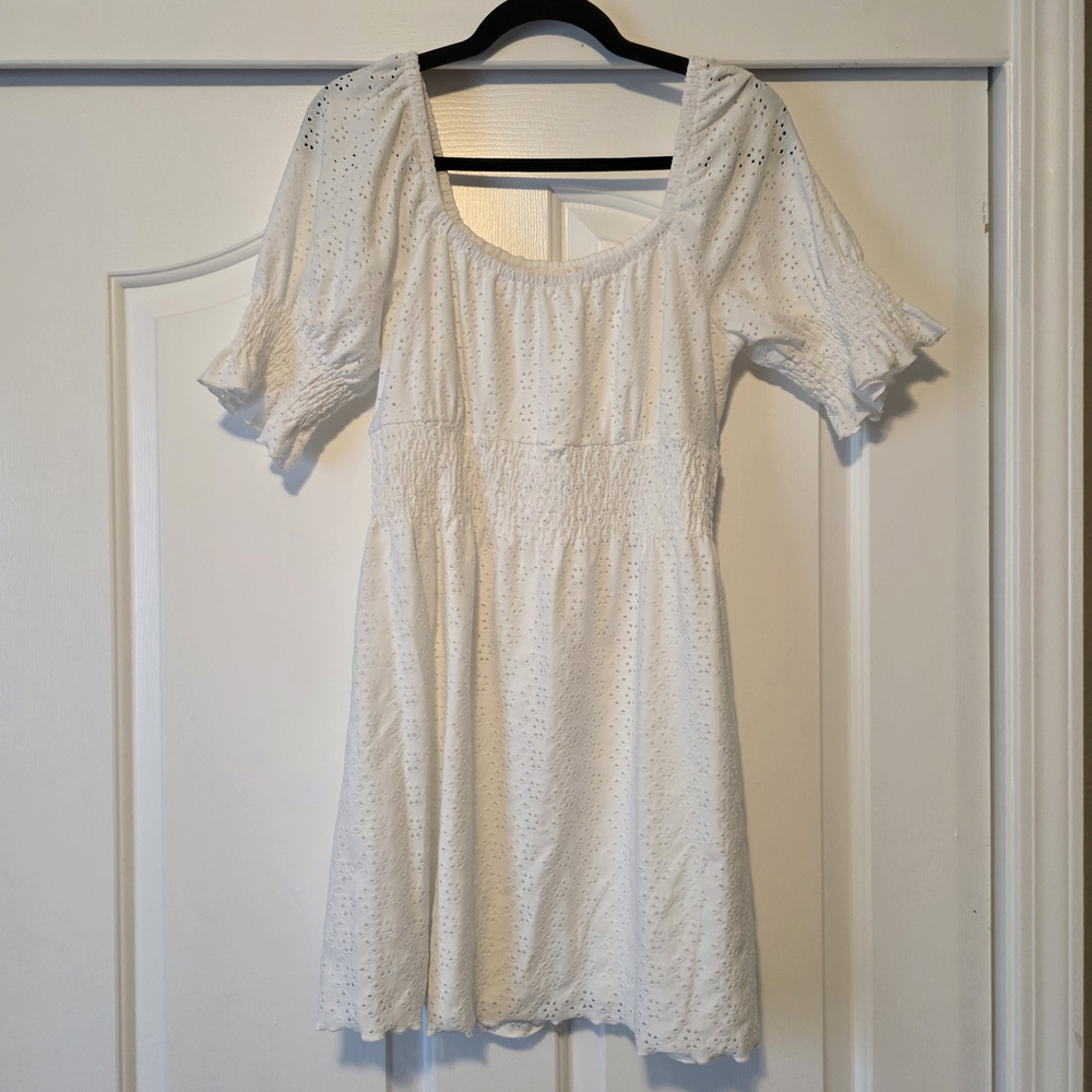 URBAN Romantics White Eyelet Mini Dress